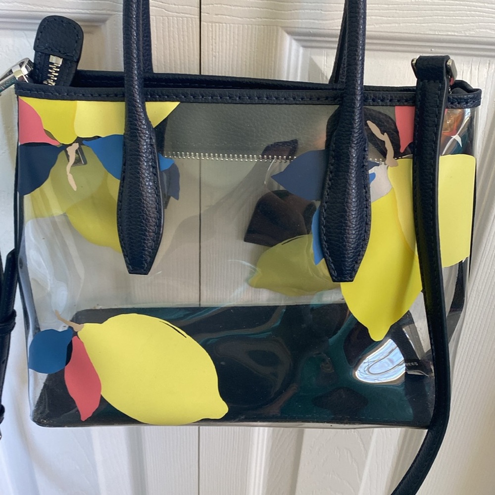 Kate Spade eva lemon zest see-through small top zip satchel - Picture 5 of 7
